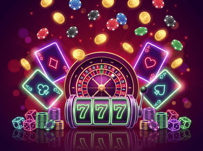 Banner promocional de Balloon Casino con globos dorados y estilo táctico
